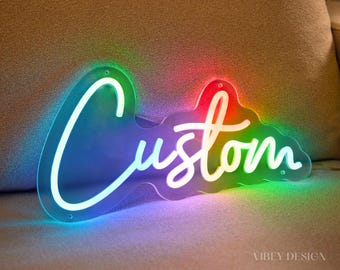 Custom Wedding Neon Sign, Custom Rainbow Neon Sign, RGB Neon Lights, Color-changing Neon Lights, Name Neon Sign, Personalized Gifts