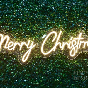 Merry Christmas Neon Sign, Personalized Gifts,Battery Powered Upgrade Available, Holiday Decor | 2022 Christmas Gift Ideas