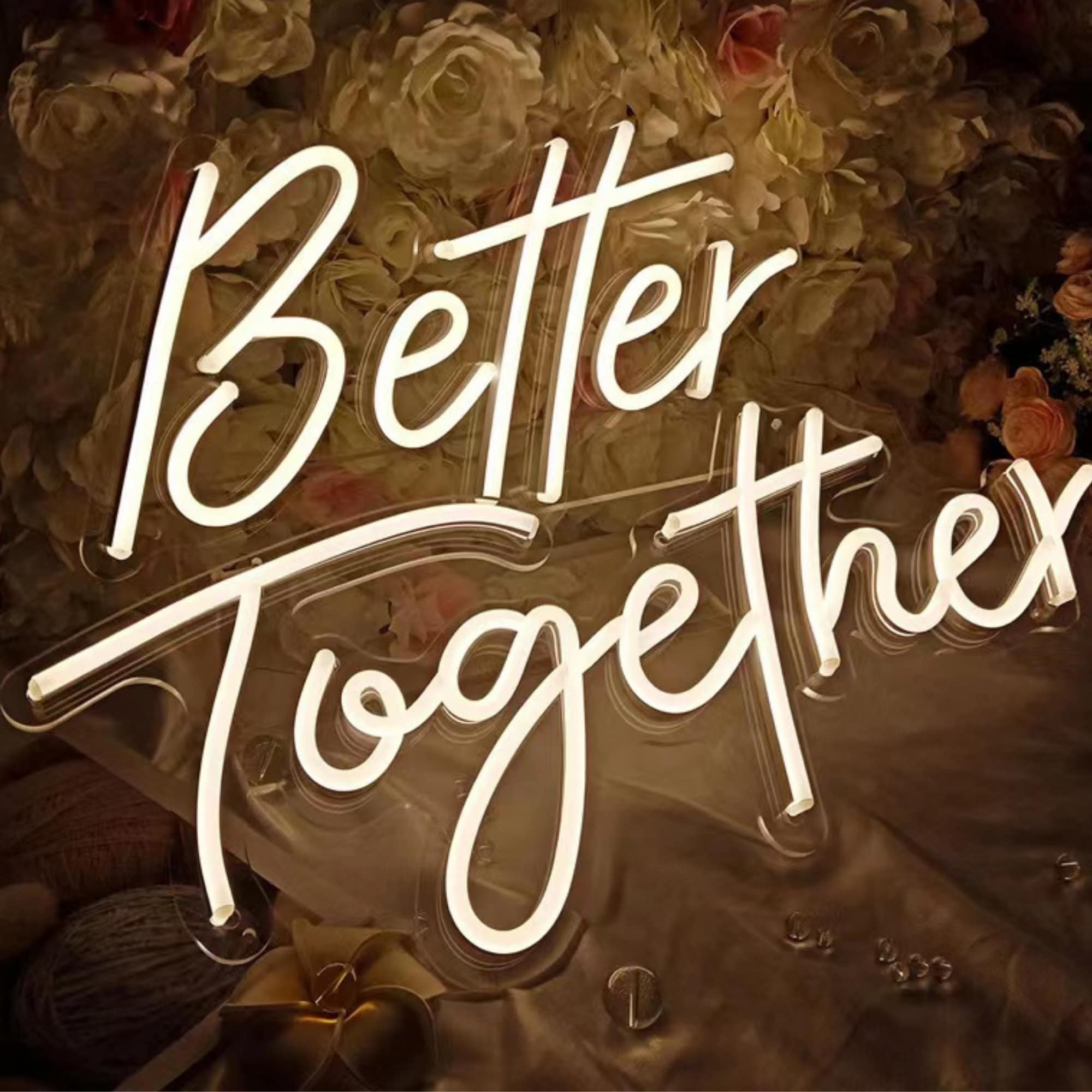 一緒にいるとより良いネオンサイン、カスタムネオンサインウェディング