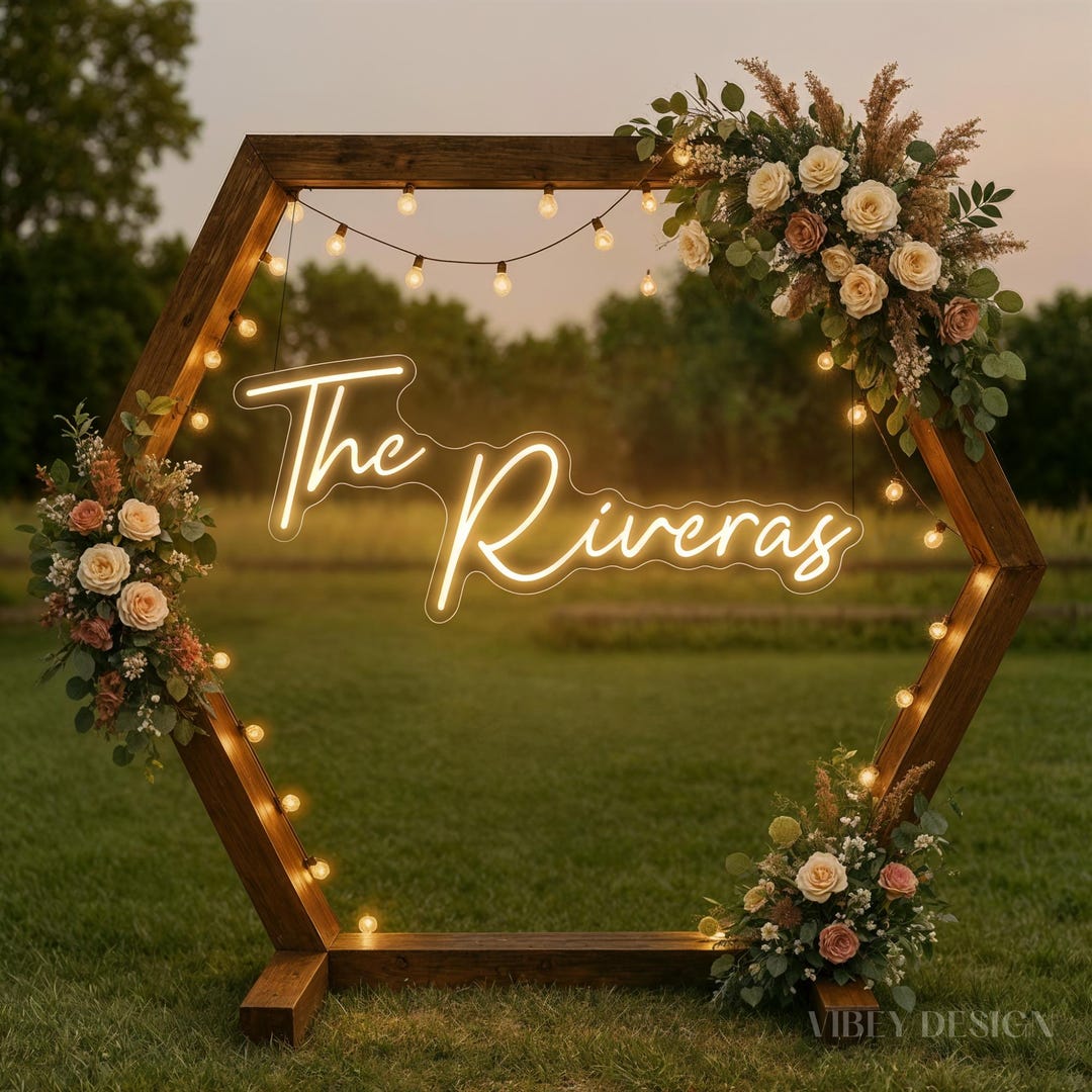 Reception Neom Sign Custom Wedding Neon Sign, Personalized LED Neon Light With Free Dimmer ...