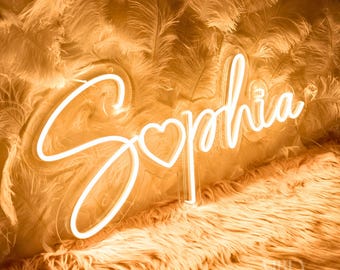 Custom Neon Sign Name For Kids Bedroom, LED Acrylic Sign with Free Dimmer, Bedroom Decor, Battery Operated Upgrade Available Christmas Gifts