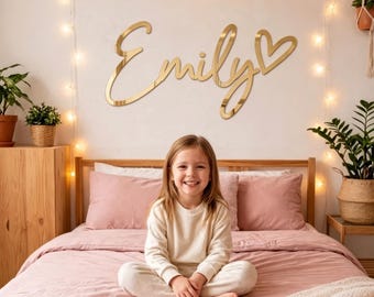 Custom Acrylic Name Sign, Name Signs for Kids' Bedrooms,  Dorm Room Decor, Preppy College Wall Art, Gifts for Children, Christmas Gifts