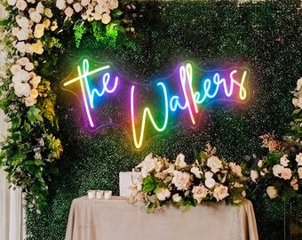 Wedding Neon Sign | Custom Rainbow Neon Sign | Color Changing Neon for Reception, Party & Home Decor |  Custom LGBTQ LED Lights
