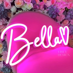 Insegna al neon personalizzata Nome per la camera dei bambini Insegna al neon Luce a LED Insegna al neon Decorazione per la camera da letto Insegna al neon Decorazione da parete Regali per ragazze adolescenti Regali di Natale