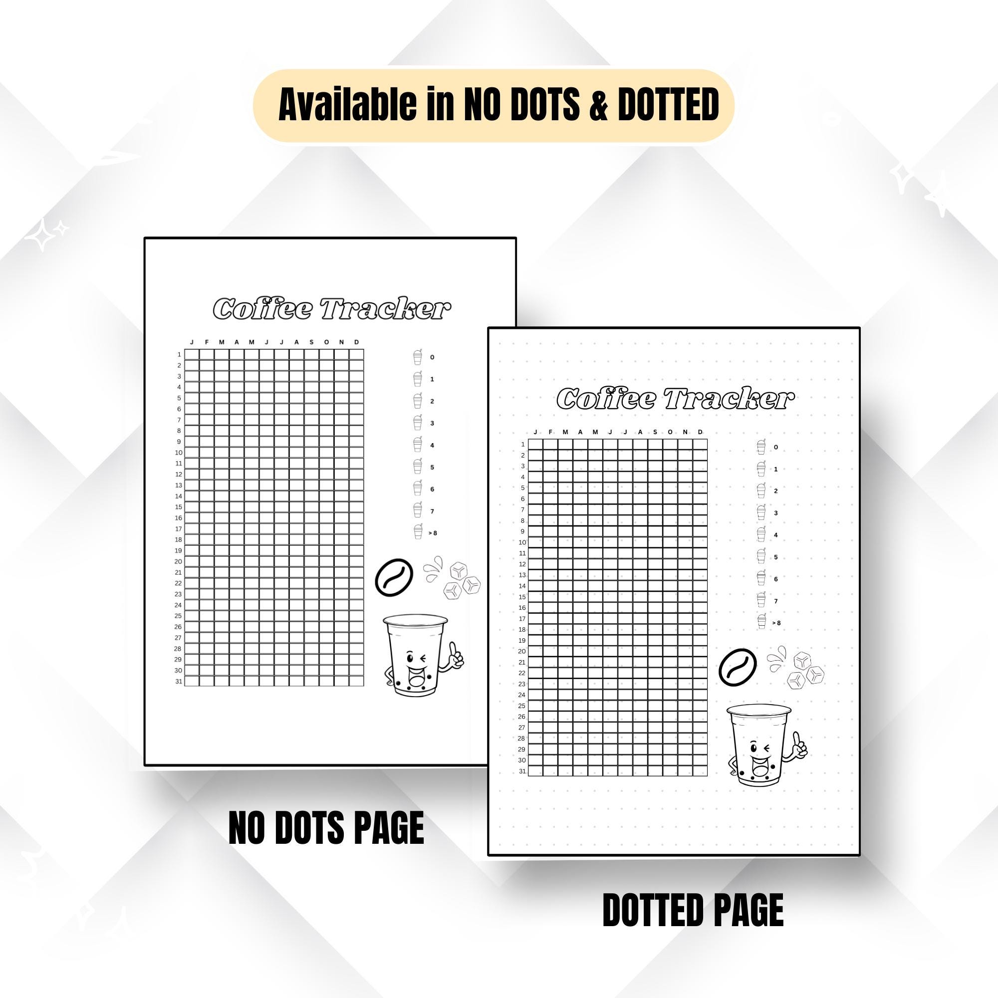 Coffee Tetris Yearly Tracker, PRINTABLE Journal Template, Coffee Habit ...