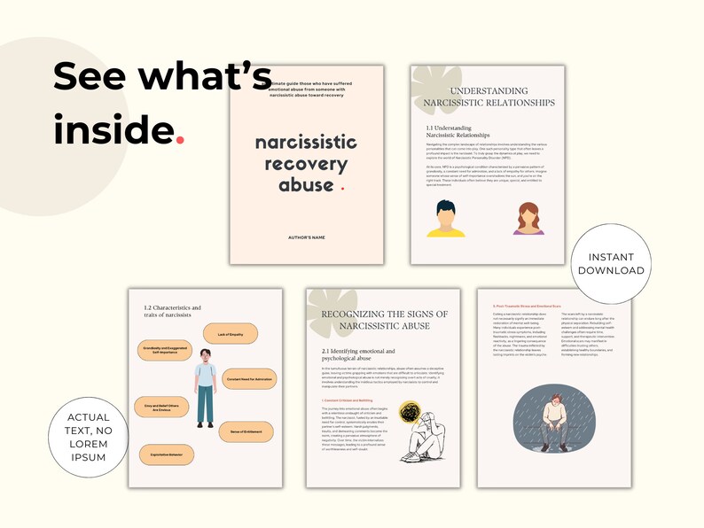 Narcissistic abuse recovery in toxic relationship ebook, gaslighting and love bombing, Therapist resource tool image 4