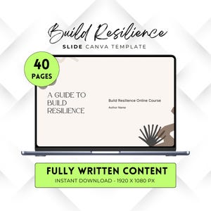 Resilience Slide Deck Template, Building Resilience Presentation Canva, Mental Health, Done For You Course
