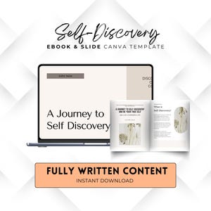 Self Discovery Canva Workbook Coaching, Course Creator, Rebrandable Slide Deck Presentation, Webinar , Canva ebook