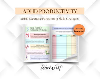 Schede di lavoro psicoeducative sulle strategie per le abilità di funzionamento esecutivo per l'ADHD, schede di lavoro sulla terapia della salute mentale