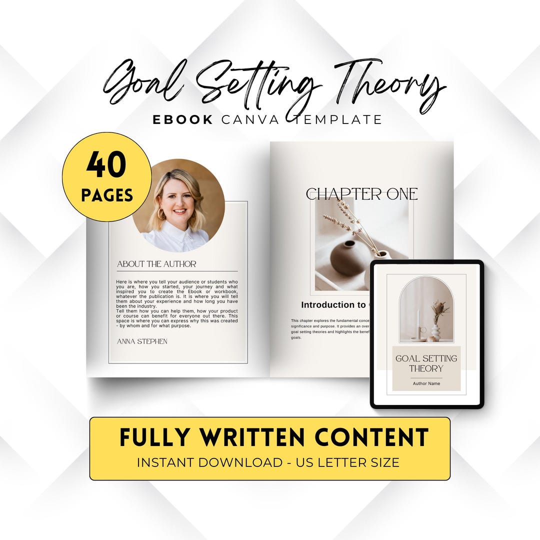 Setting Goal Theory PLR Ebook Course, Canva Workbook With Master Resell ...