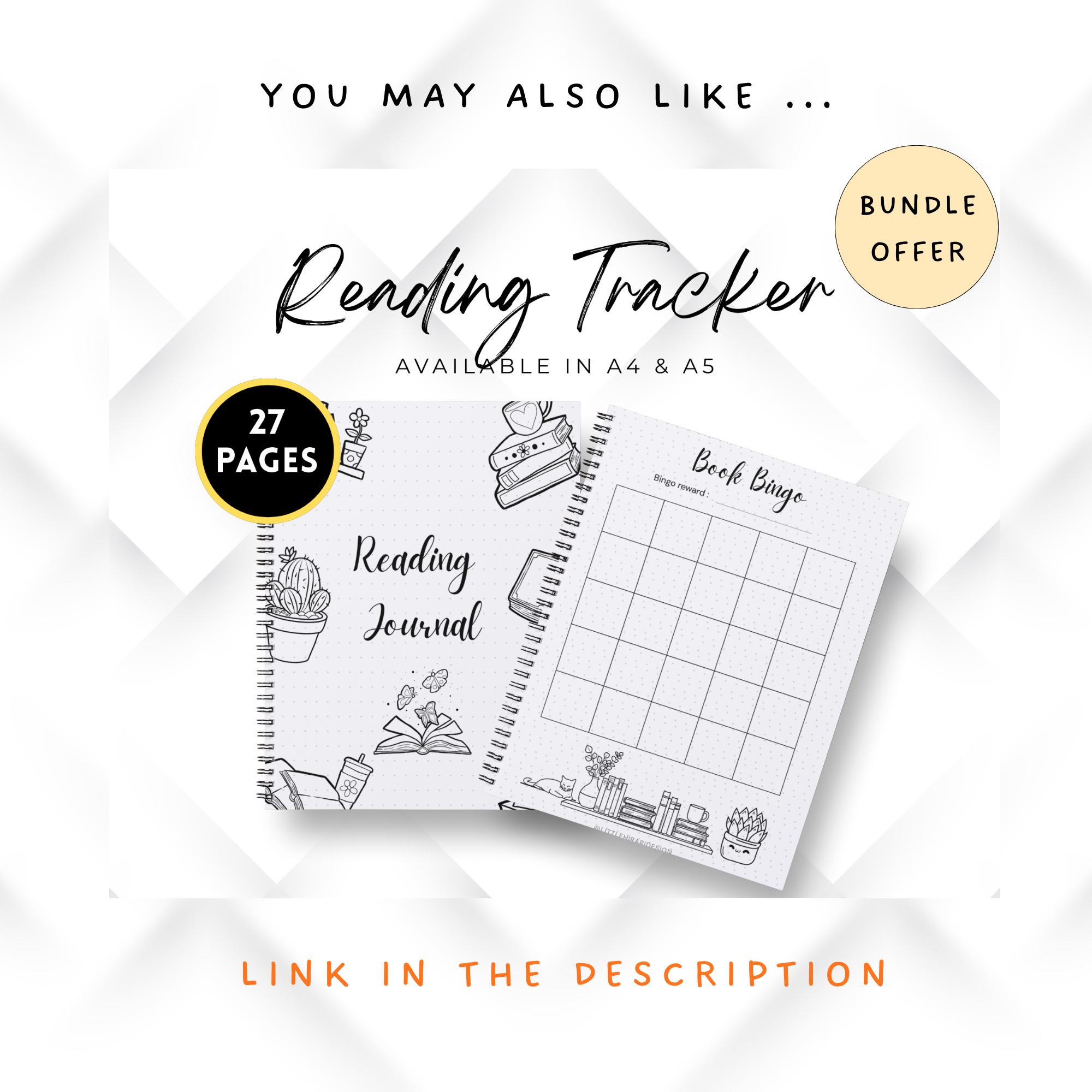 100 Book Challenge Tracker - Printable Journal Pages - Book Tracker ...