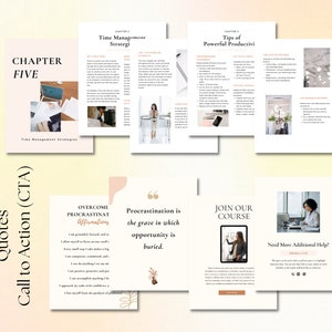 Overcome Procrastination workbook coach, Done for you Self sabotage, Mindset Ebook Plr Template, Course Ebook, lead magnet bild 7