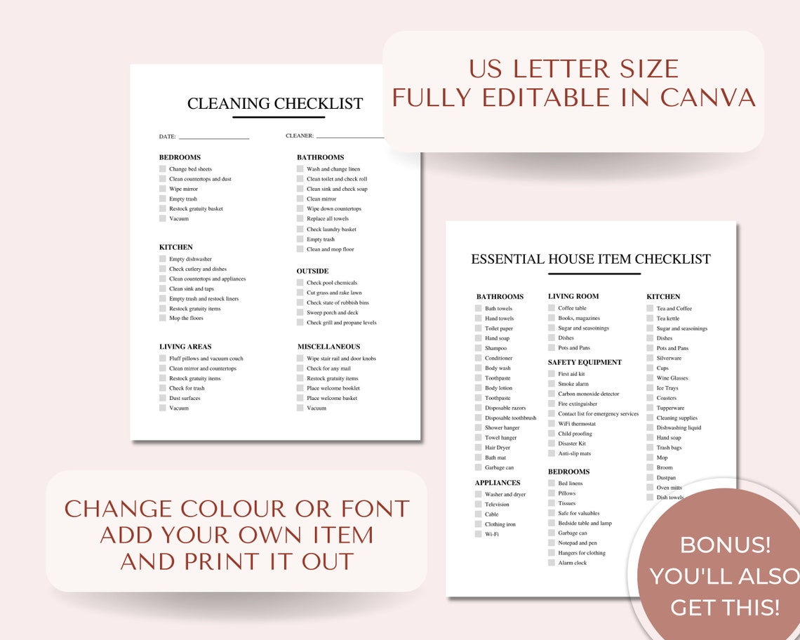 Airbnb Host Bundle Template Canva, Welcome Template, Airbnb Guest Book ...