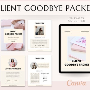 Client Goodbye Packet Canva Template: Offboarding Portfolio (Digital Download)