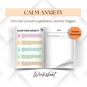 PAUS-färdigheter för att hantera ångest, arbetsblad, reglering av nervsystemet, copingmekanismer för ångestutlösande åtgärder, KBT