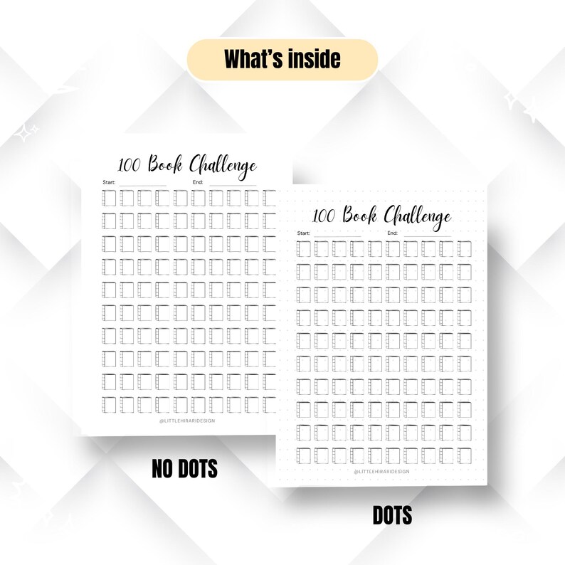 100 Book Challenge Tracker - Printable Journal Pages - Book Tracker ...