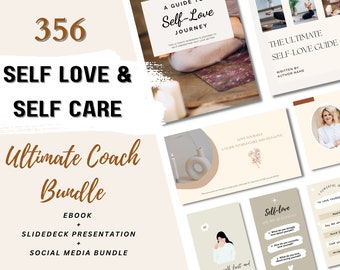 Self Care Course Self Love Ebook Workbook, Canva Lead Magnet, Done for You Course, Brandable Life Coaching Course Template, Coach Bundle