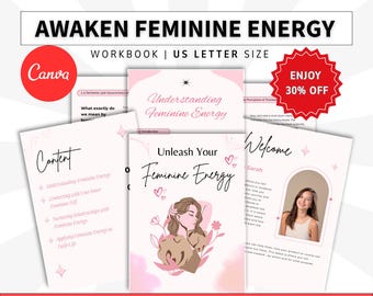 Feminine Energy Ebook, Divine Feminine Energy Mrr, Goddess Workbook, Feminine Energy Activate Workbook, Ebooks on Healing, Wellness Ebook