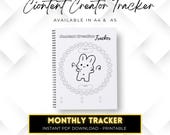 Content Tracker Printable, Social Media Planner, Content Schedule, Planner Insert, Blank Pre-filled, A5 & A4 size, Digital Planner