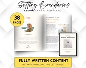 Setting Boundaries Coach Canva Workbook, family couple boundaries, coping skills therapy, Lead magnet