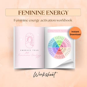 Embrace your feminine energy workbook, feminine energy activation workbook, guided meditation for empowerment, women&#39;s self care self love