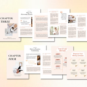Overcome Procrastination workbook coach, Done for you Self sabotage, Mindset Ebook Plr Template, Course Ebook, lead magnet bild 6