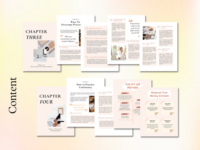 Overcome Procrastination workbook coach, Done for you Self sabotage, Mindset Ebook Plr Template, Course Ebook, lead magnet bild 6