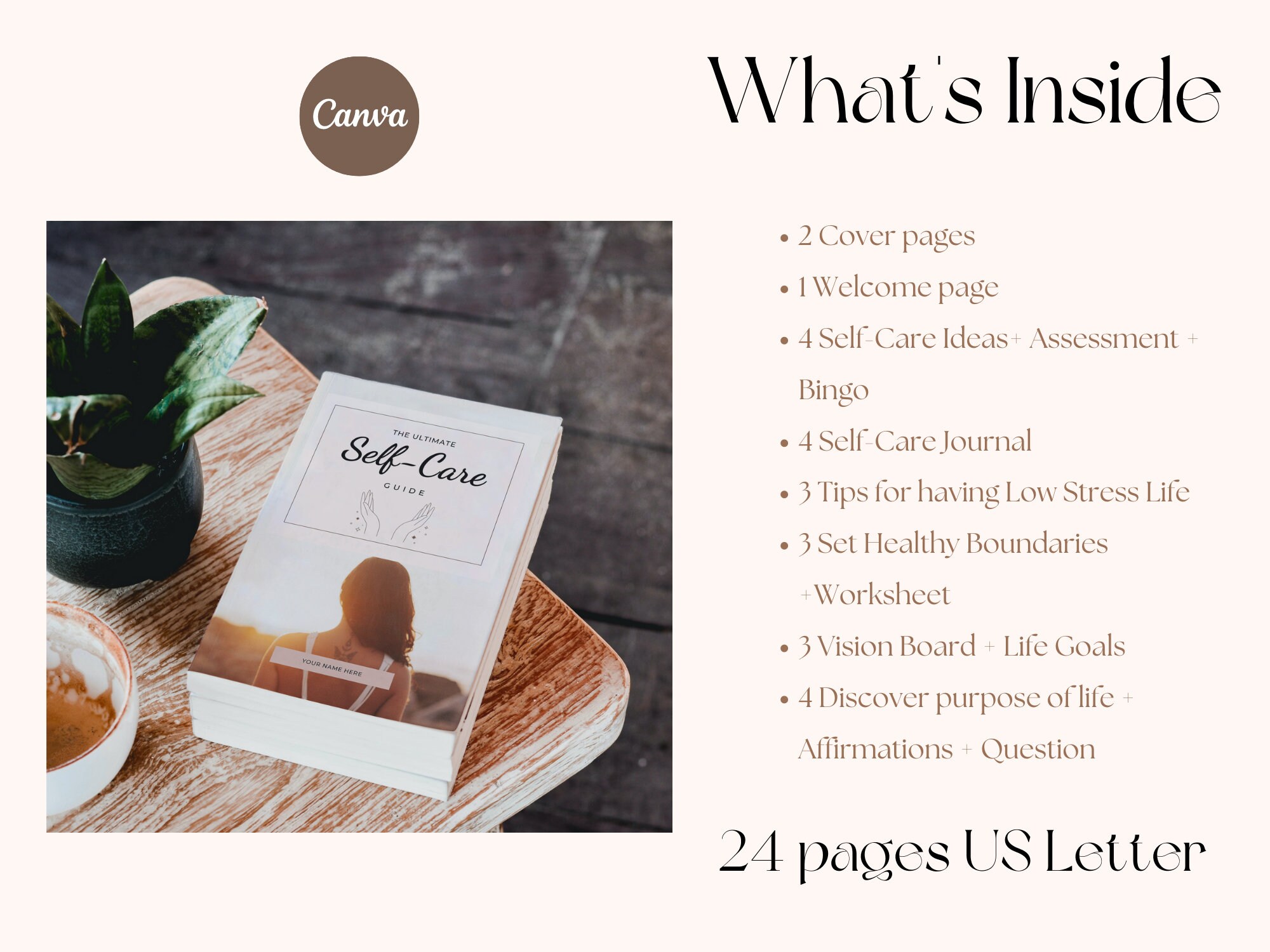 Self-care Coach Workbook Done for You Self-love Life - Etsy