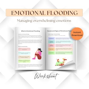 Emotional flooding-werkbladen voor het omgaan met oncontroleerbare emoties, cognitieve stoornissen, controleverlies, traumatherapie