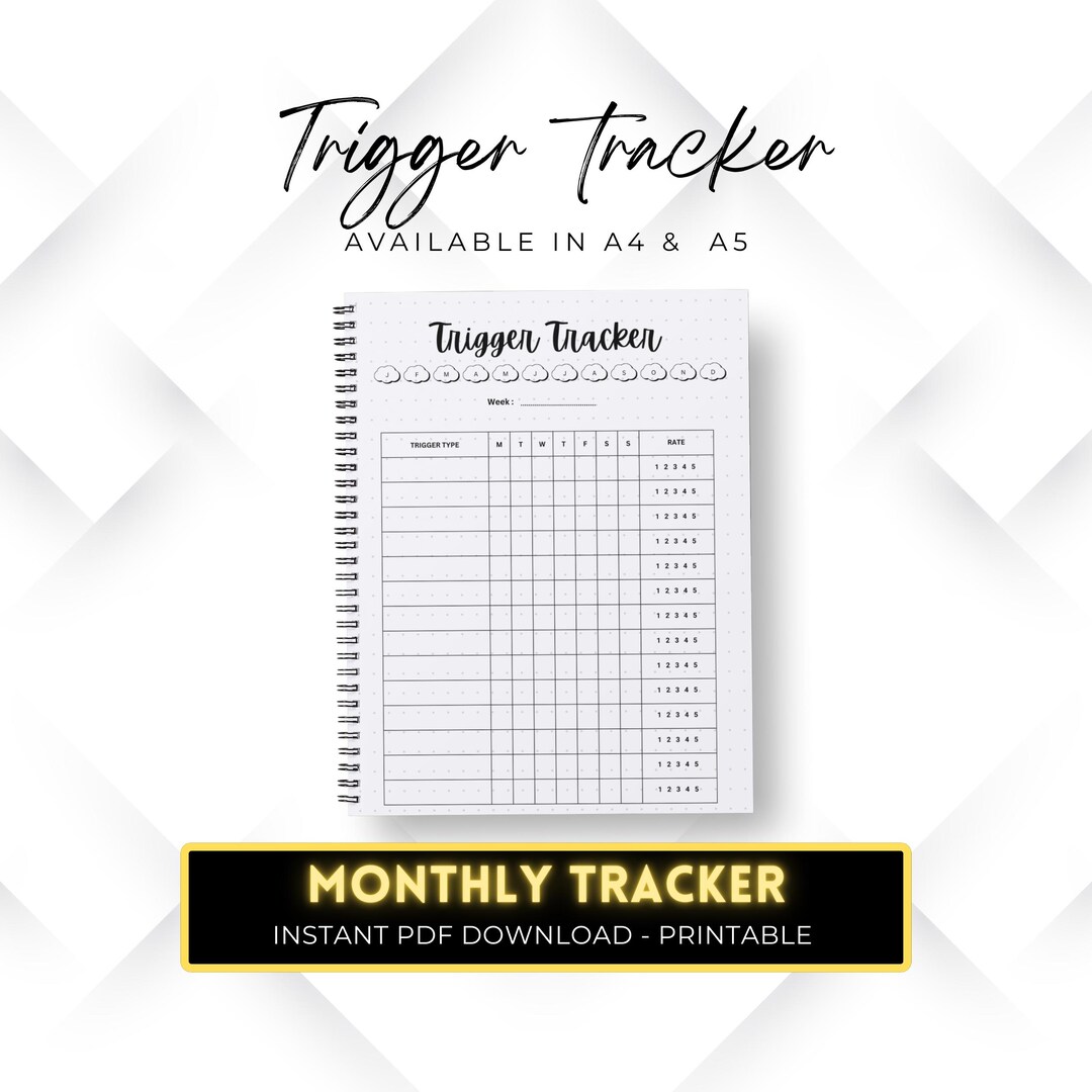 Trigger Tracker, PRINTABLE Journal Template, Emotional Trigger Tracker ...