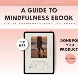 Mindfulness Ebook Canva With MRR | Master Resell Rights | MRR & PLR | Digital Products With Master Resell Rights | Rebrandable Ebook course