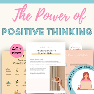 Positive thinking coach workbook, Done for you positive thinking, focus on the good,growth mindset,Brandable content, life coaching template
