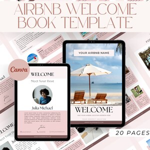 Airbnb Host Bundle Template Canva, Welcome Template, AirBnb Guest Book Template, Essential House Items, Cleaning Checklists, Printable Signs