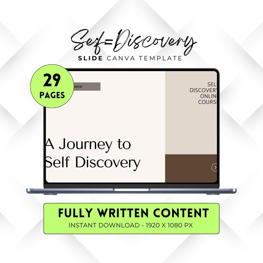 Self Discovery Slide Deck Canva Templates, Done for You Presentation ...