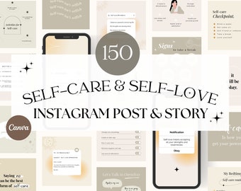Self Care Instagram Canva Templates, Self Love Content Post, Self Care Coaches, Self Care Instagram Post, Mental Health Instagram Template