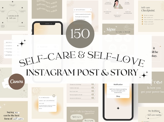 Self Care Instagram Canva Templates, Self Love Content Post, Self Care Coaches, Self Care Instagram Post, Mental Health Instagram Template