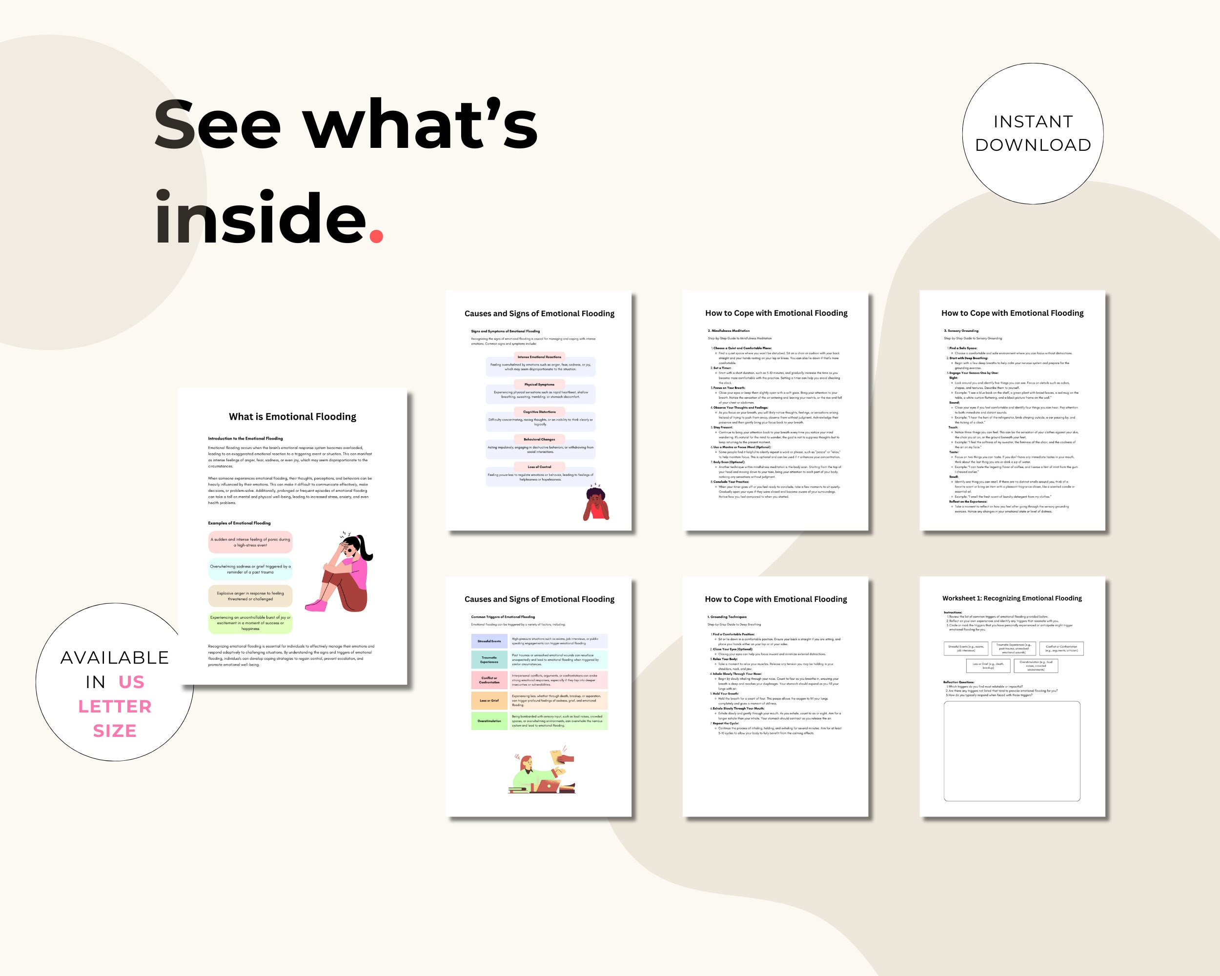 Emotional Flooding Worksheets for Managing Overwhelming Emotions Emotional Flooding Worksheets for Managing Overwhelming Emotions