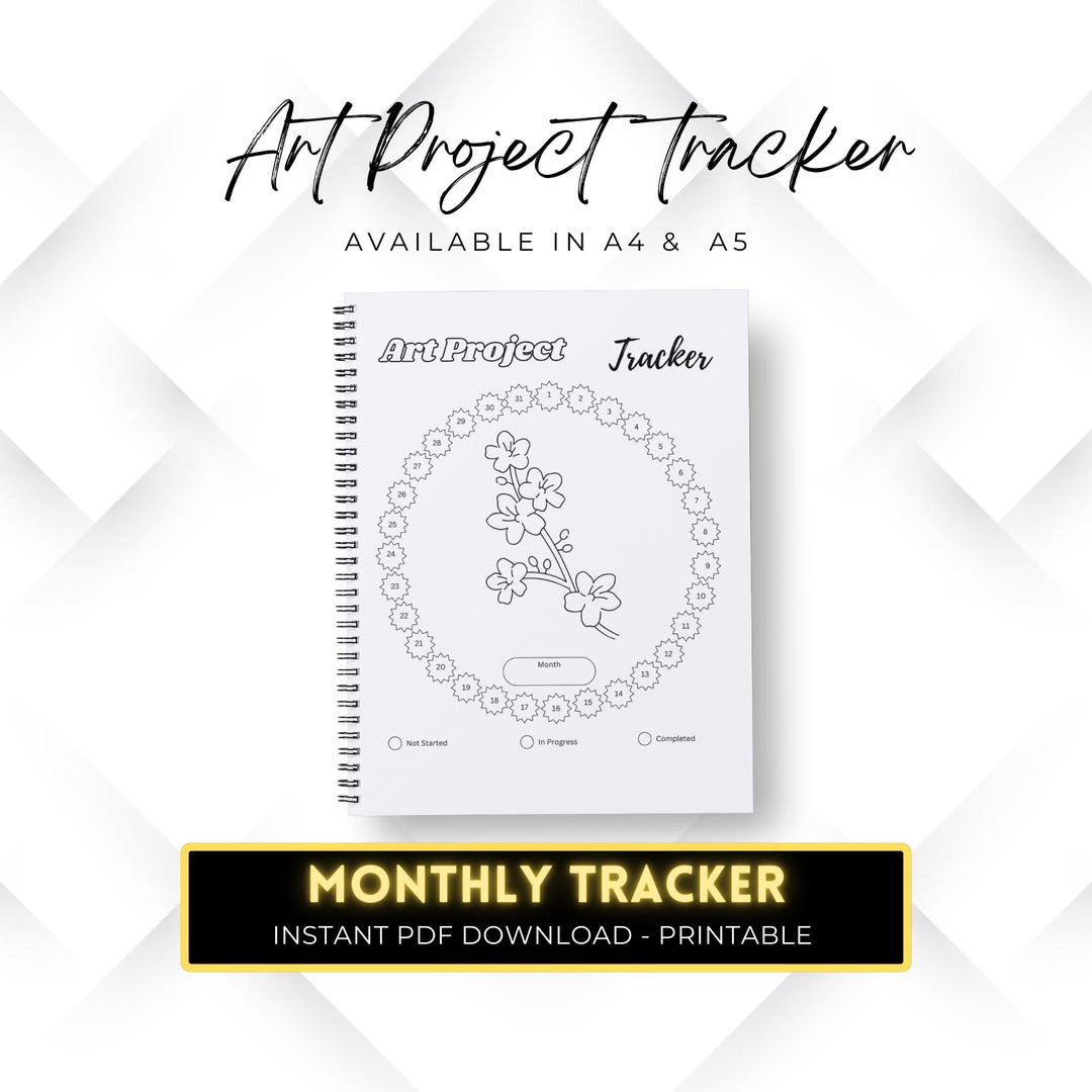 Art Project Tracker Printable, Daily Task Tracker, Planner Insert ...