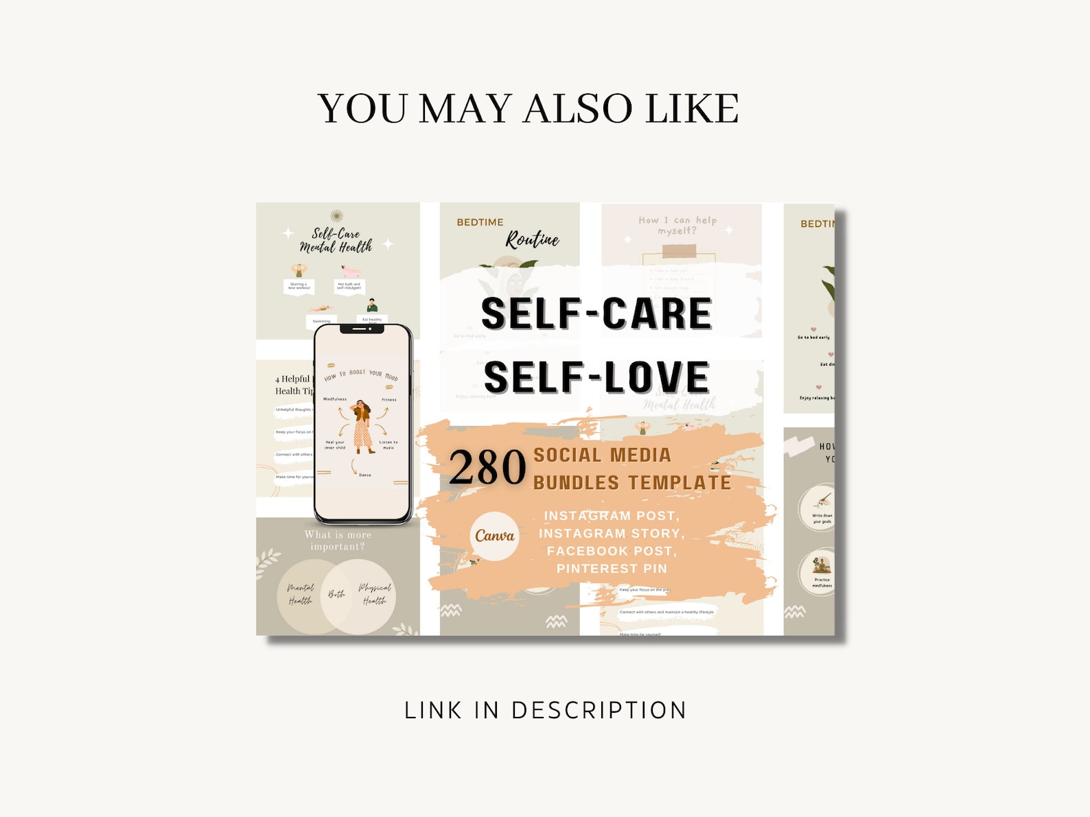 Self Care Instagram Canva Templates Self Love Content Post - Etsy