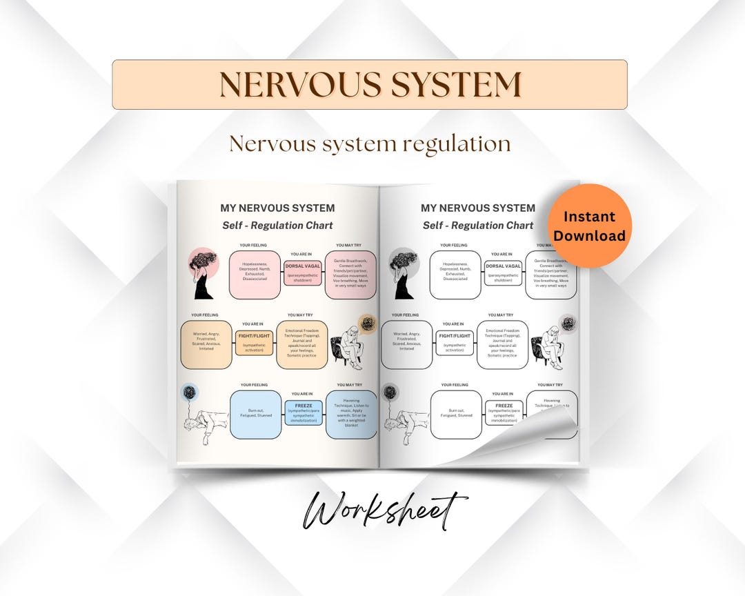 Soothing Sysystem Nervous System Self-regulation, Emotional Regulation Visual Aid ...