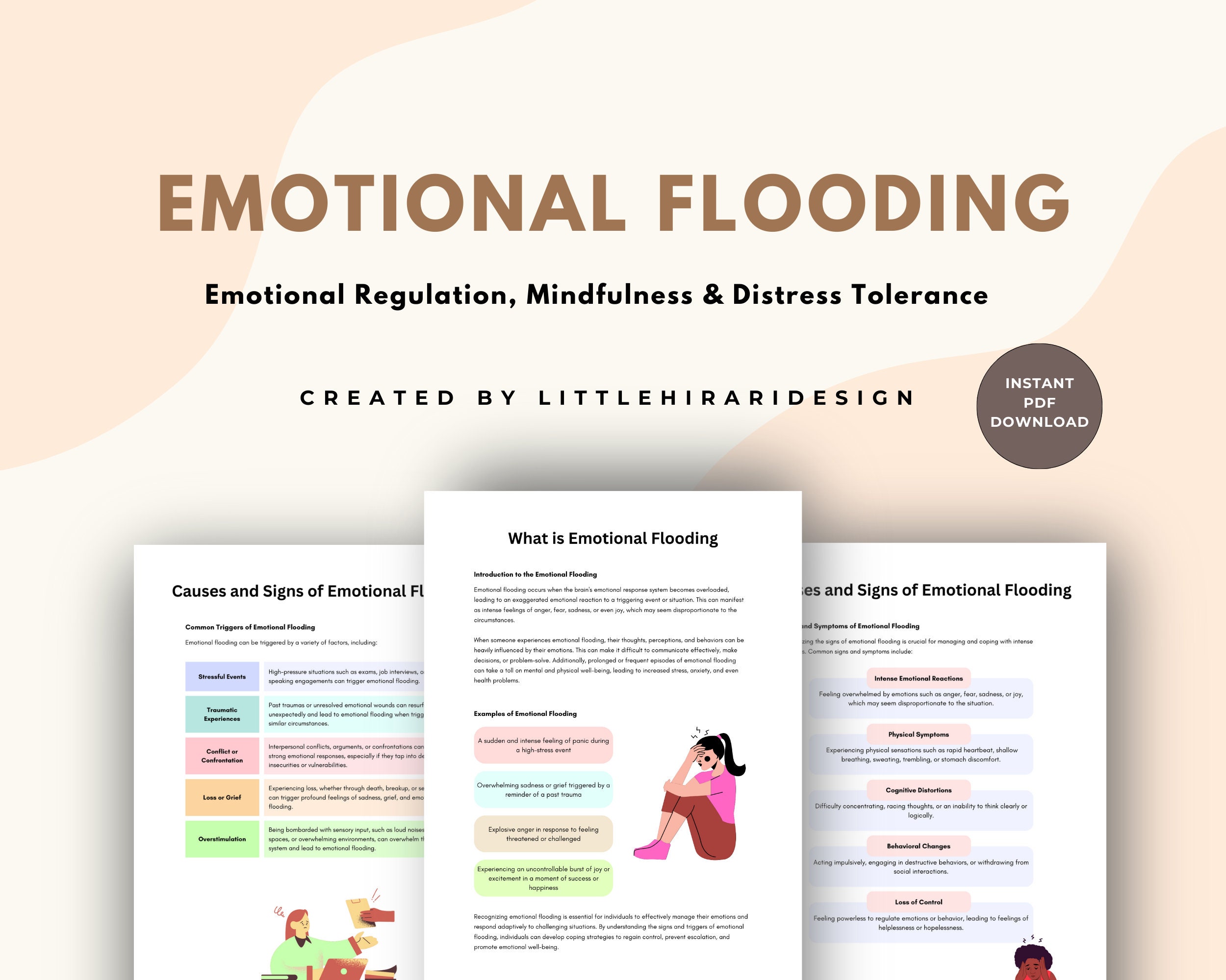 Emotional Flooding Worksheets for Managing Overwhelming Emotions Emotional Flooding Worksheets for Managing Overwhelming Emotions