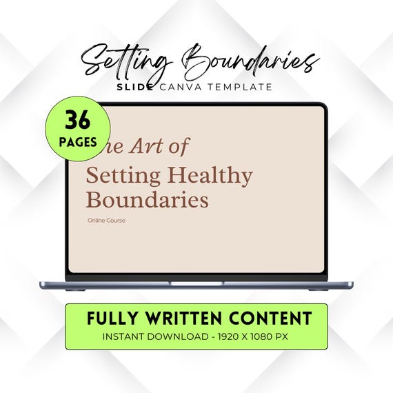Setting Boundaries Workbook Coaching, Boundary Coaching, Development Coaching Kit Plr, Self Coaching, Wellness Lead Magnet