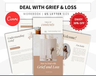 Grief and Loss Ebook with Resell Rights, Canva MRR, Lead Magnet Workbook, Rebrandable Ebook