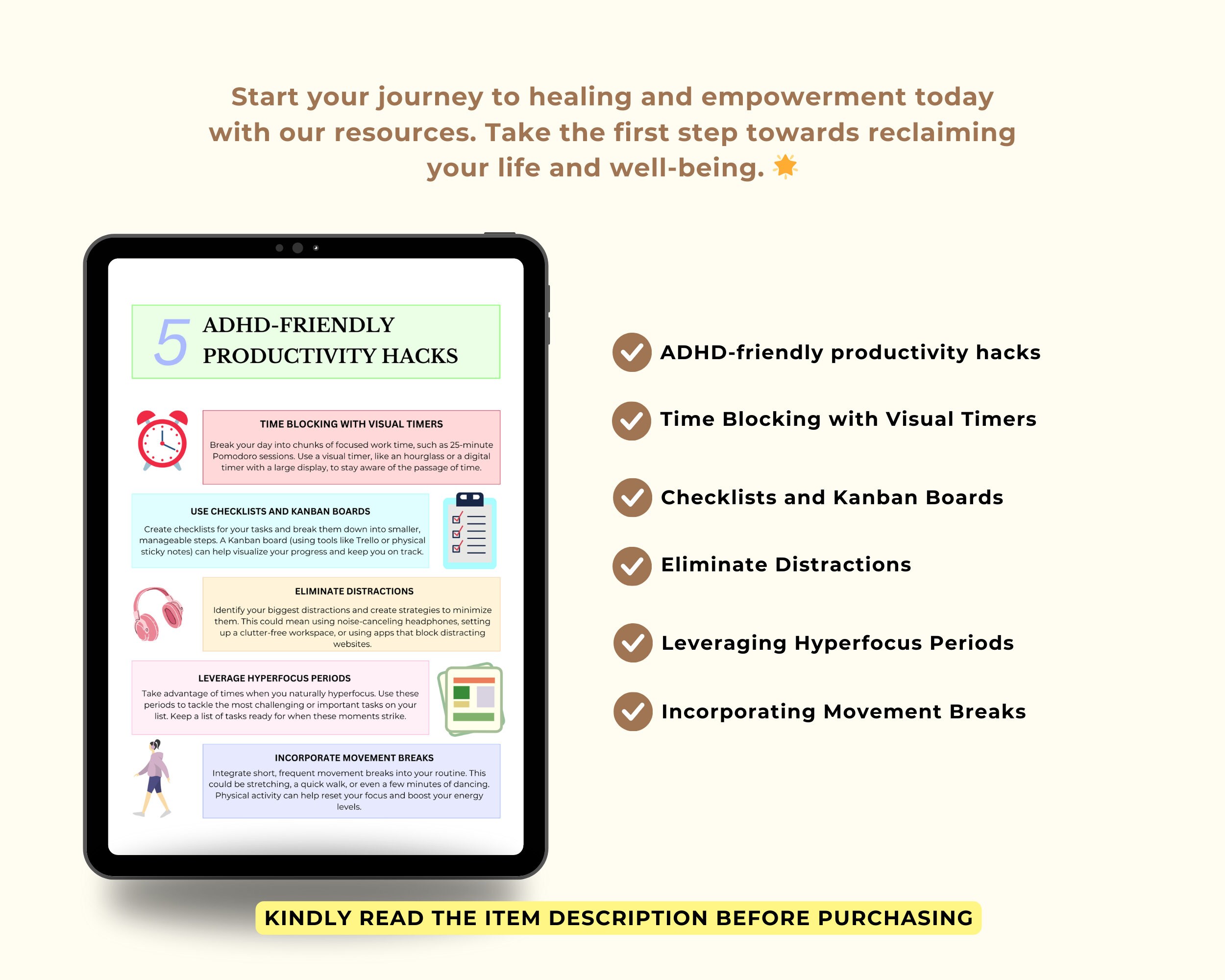 ADHD Executive Functioning Skills Strategies Psychoeducation Worksheets ...