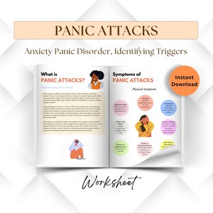 Panic Attacks for Teens and Adults, Therapy Worksheets, Anxiety Panic Disorder, Mental Health Tools
