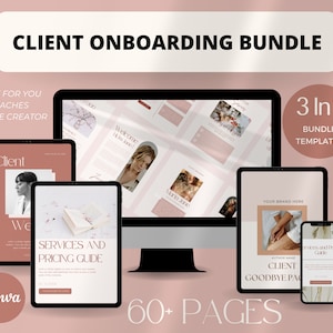 Client Welcome Packet Template, New Client Offboarding, Services and Pricing Guide Canva Template, Virtual Assistant, Portfolio Template