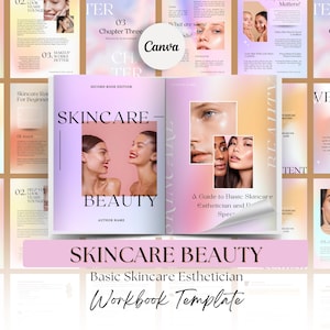 Skincare Ebook Template: Lead Magnet Beauty Workbook for Canva (US Letter, Digital Download