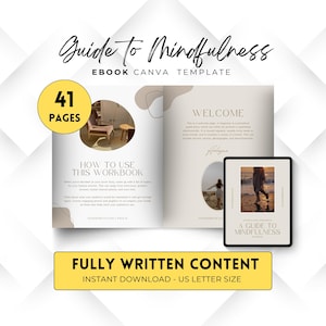 Mindfulness and Wellness Coach Workbook, Brandable Coaching Resources, Lead Magnet  Ebook. Life Coaching Tools