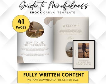 Mindfulness and Wellness Coach Workbook, Health Coaching Ebook, Wellness Lead Magnet, Meditation Coach Course, Stress Management EBook
