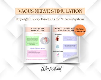 Vagus Nerve Stimulation The Polyvagal Theory, psychology, therapy worksheets, Nervous System Regulation, DBT